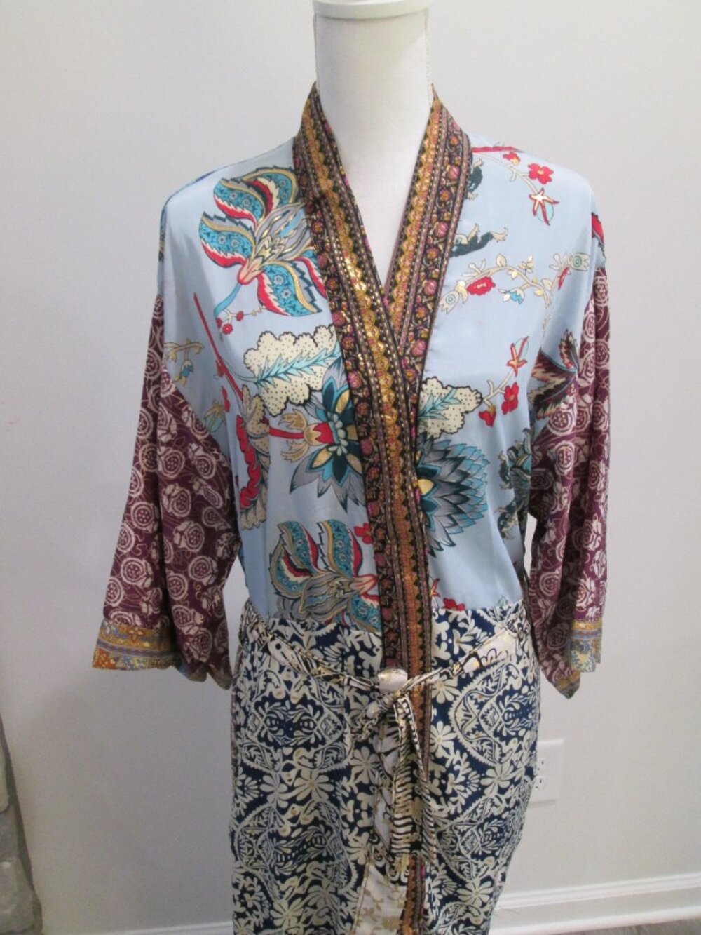 Karma Highway Printed Viscose Kimono – Made in India – NWT
